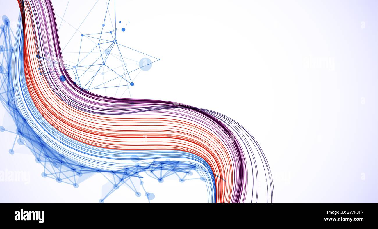 Abstract colored background with many intersecting lines. Hand drawn vector illustration. Stock Vector