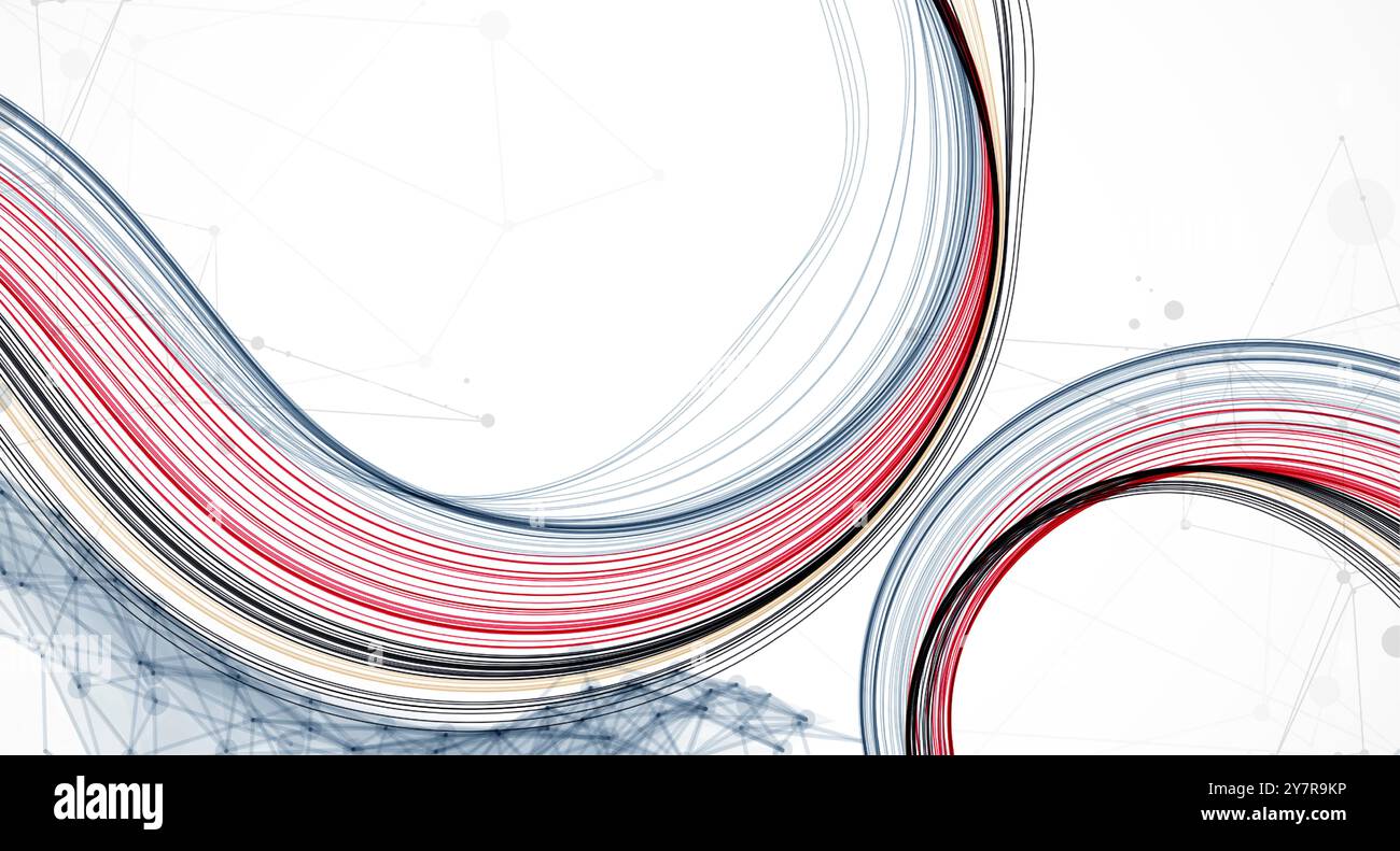 Abstract colored background with many intersecting lines. Hand drawn vector illustration. Stock Vector
