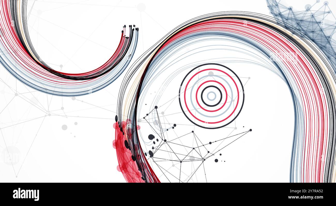 Abstract colored background with many intersecting lines. Hand drawn vector illustration. Stock Vector