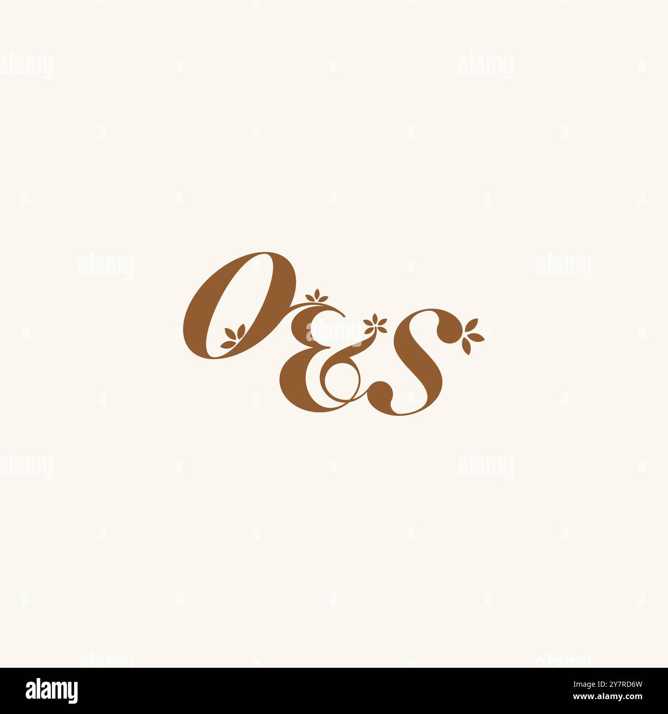 beauty bold monogram leaf logo organic and nature concept OS initial ...