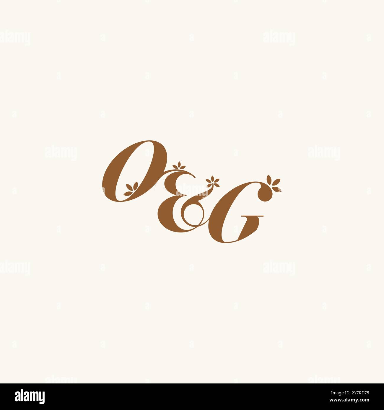 beauty bold monogram leaf logo organic and nature concept OG initial ...