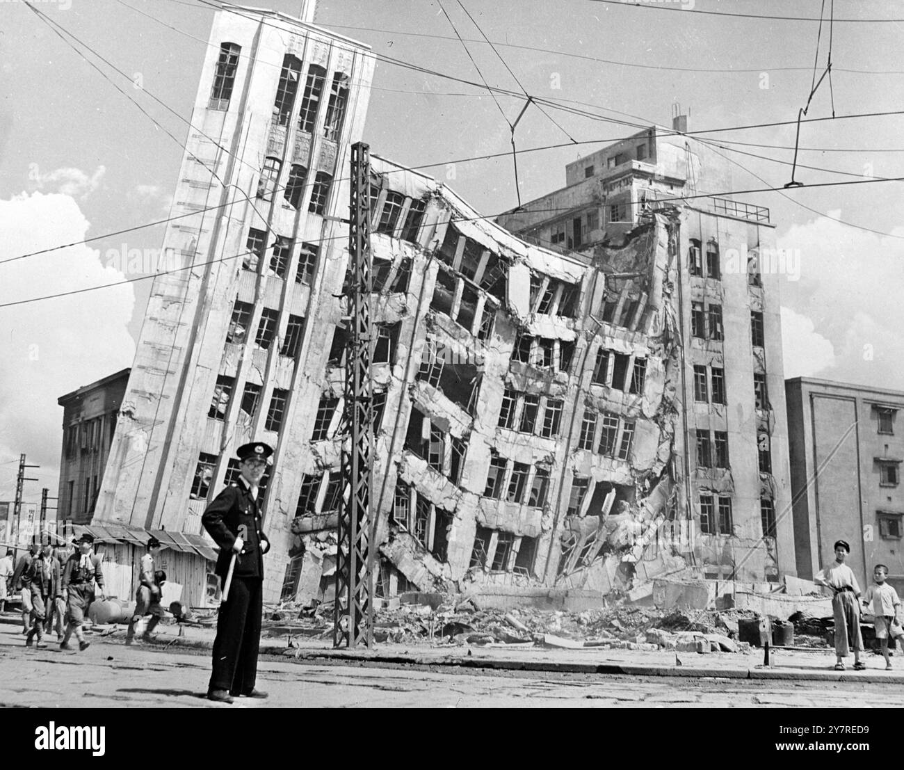 Japan earthquake collapse