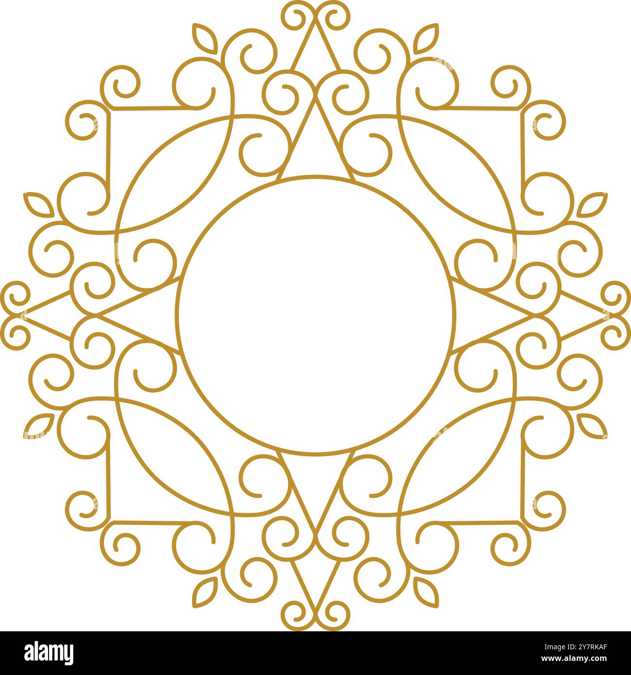 Elegant luxury vintage gold floral frame on white background Stock ...