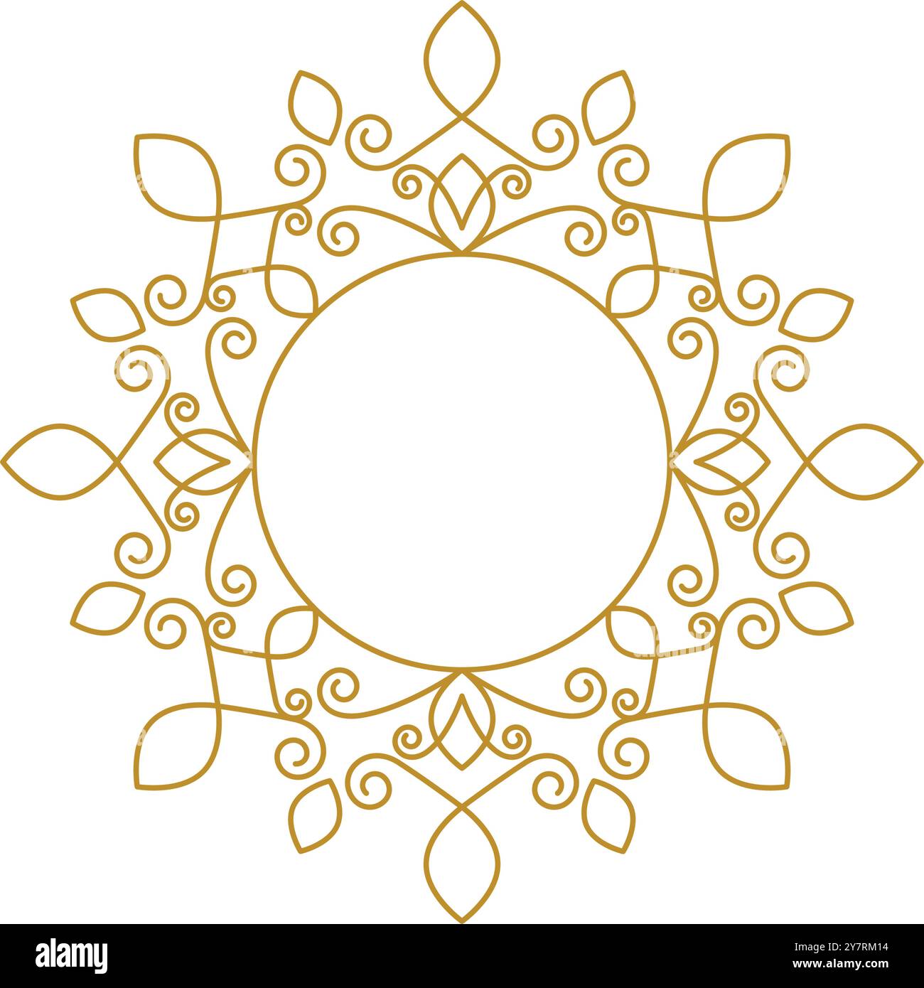 Elegant luxury vintage gold floral frame on white background Stock ...
