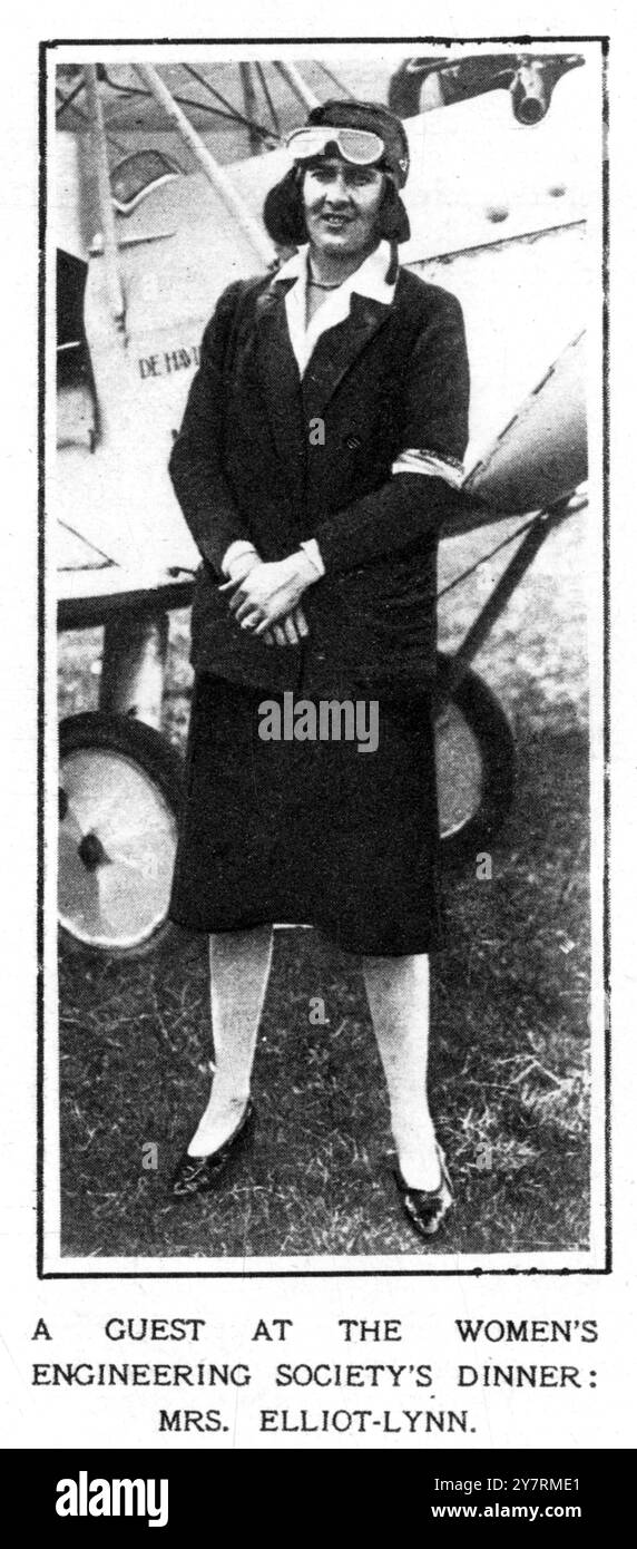 A guest at the Women's Engineering Society's Dinner ; Mrs Elliot-Lynn ...