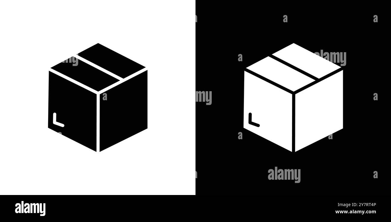 Box icon vector line logo mark or symbol set collection outline style ...