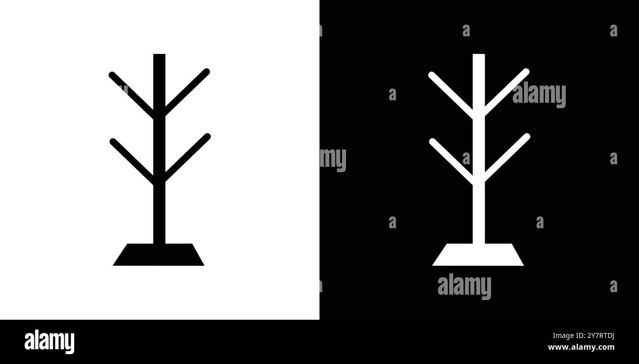 Coat Stand Icon vector line logo mark or symbol set collection outline ...