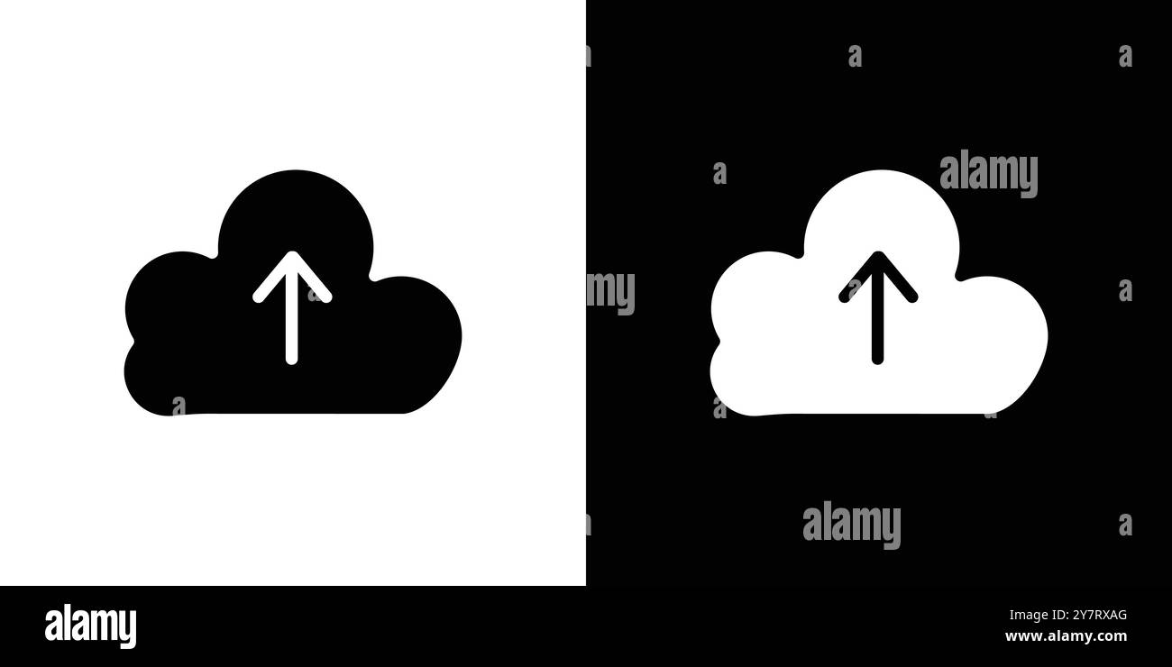 cloud upload icon vector line logo mark or symbol set collection ...