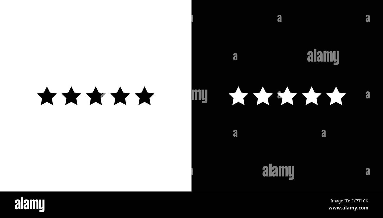 Rating star icon vector line logo mark or symbol set collection outline ...