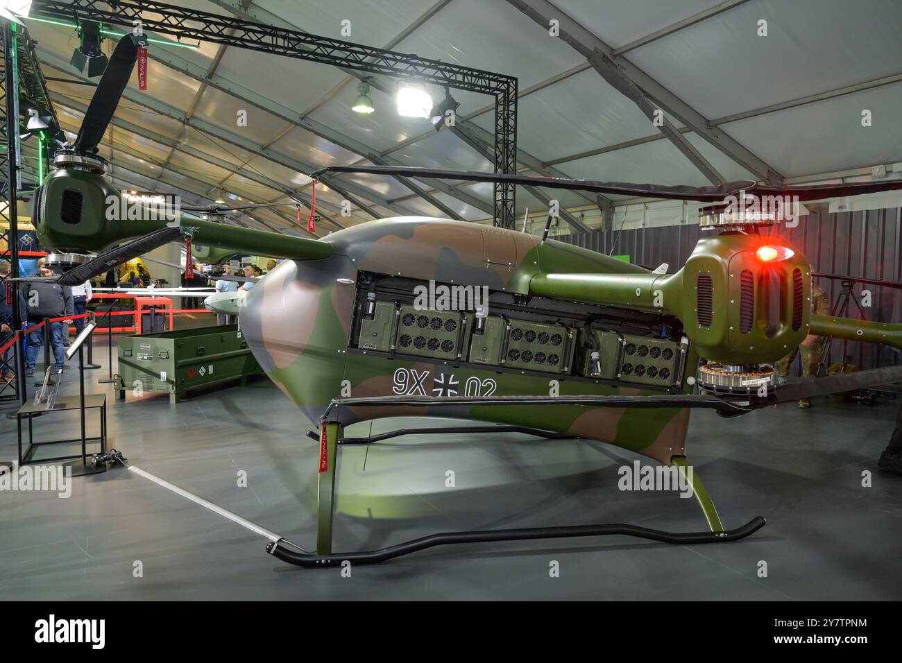 Rescue drone UAV Grille of the Bundeswehr, ILA 2024, International Aerospace Exhibition Berlin, Schönefeld, Brandenburg, Germany, Rettungsdrohne UAV G Stock Photo