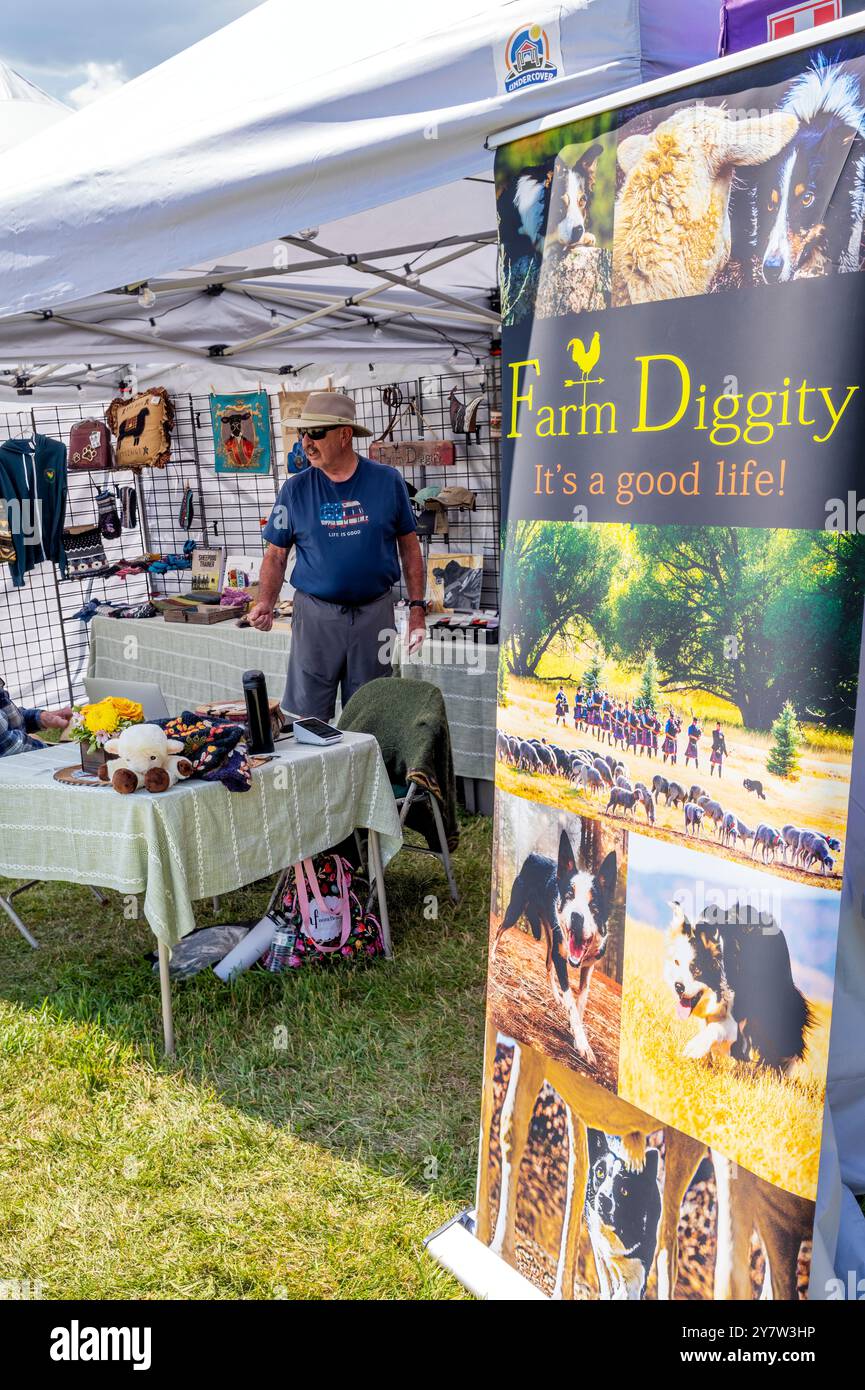 Vendors display their wares; the Meeker Classic Sheepdog Championship Trials; Meeker: Colorado; USA Stock Photo