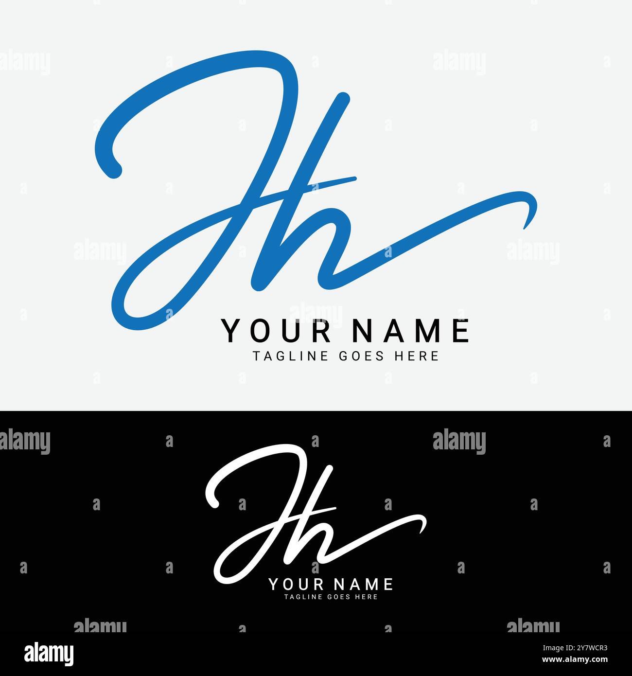 J, H, JH Initial letter logo. Alphabet JH Handwritten Signature logo ...