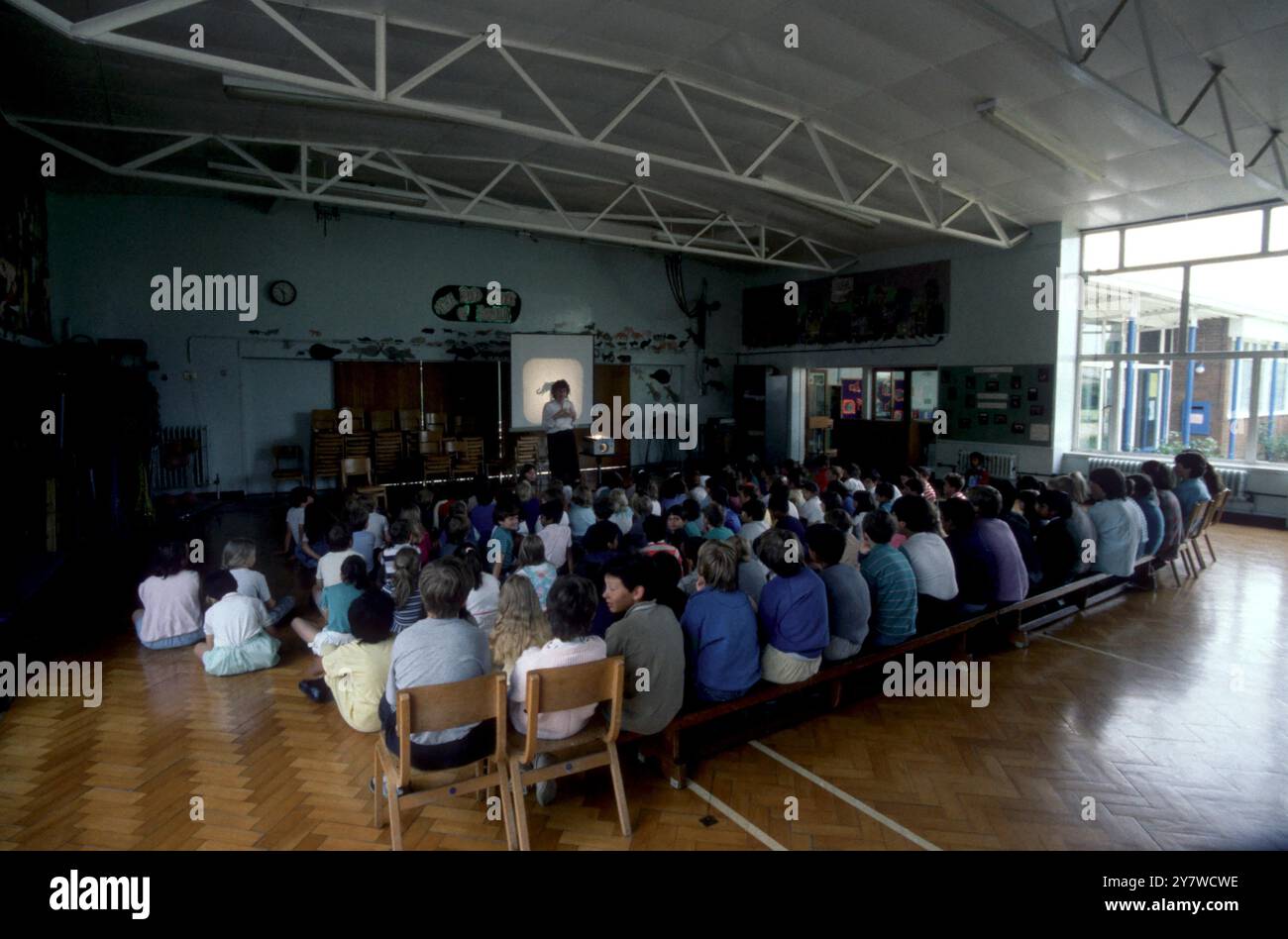Teaching with a front projector Stock Photo - Alamy