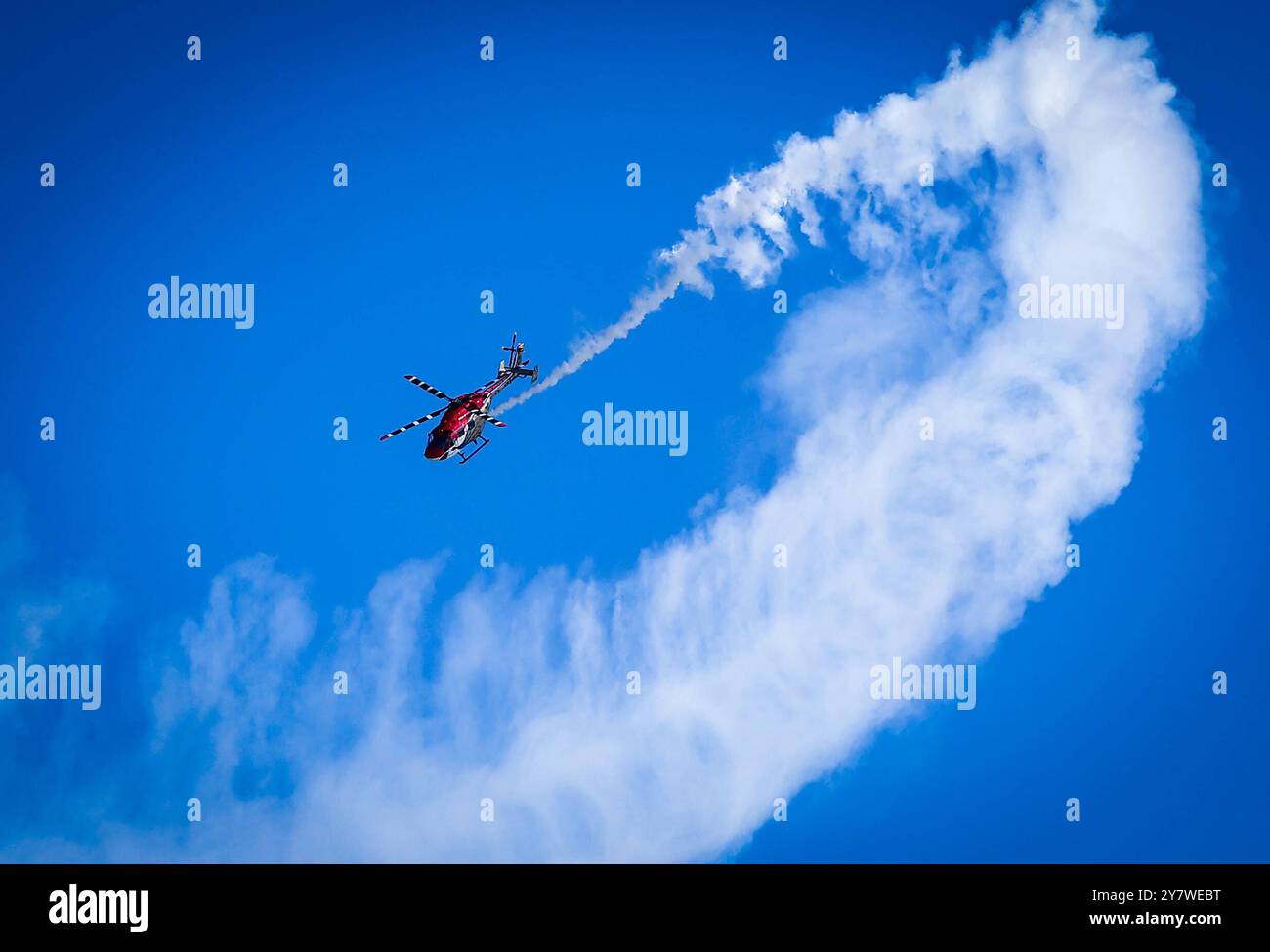 Air Show by IAF October 1, 2024, Marina Beach, Tamil Nadu, INDIA: The Indian Air Force IAF s 92nd Air Adventure Show Chennai Air Show 2024 to be held at Chennai Marina on October 6, 2024, will be joined by top adventure teams like Akash Ganga, Suryakiran and 72 aircraft, a government press release .Ahead of this a Rehearsal has been carried out at Chennai Marina Beach Credit Image: Seshadri Sukumar/ZUMA Press Wire Marina Beach Chennai INDIA Copyright: xSeshadrixSukumarx Stock Photo