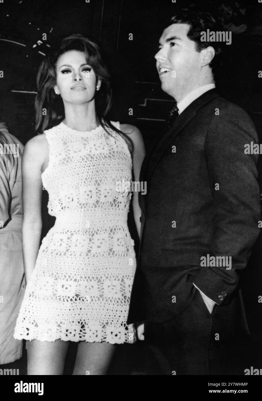 Raquel Welch and her husbandtobe Patrick Curtis at Paris ' 8th