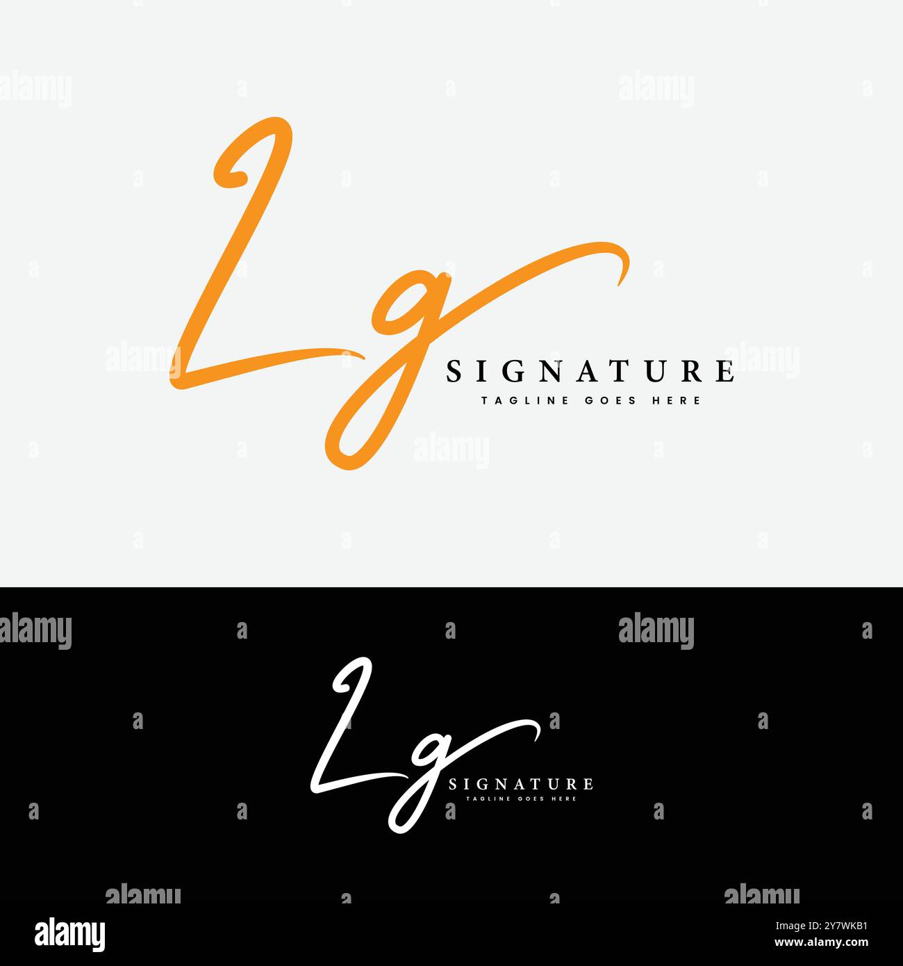 Initial signature lg logo hi-res stock photography and images - Alamy