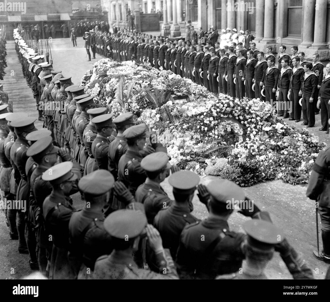 Last Post funeral service for the dead soldiers onboard the E 13 attack ...