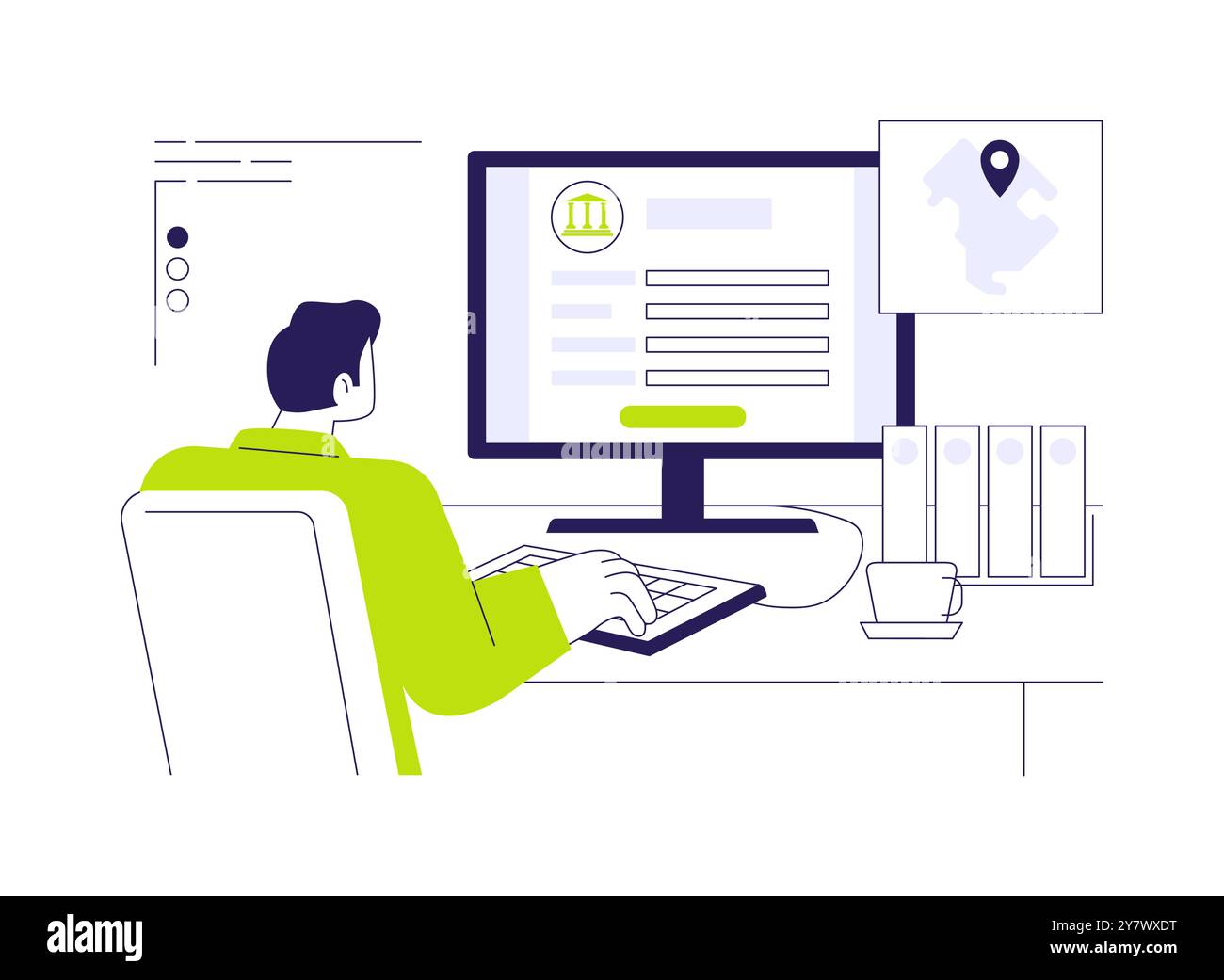 Address Register Cartoon Register business address abstract concept vector illustration Stock ...