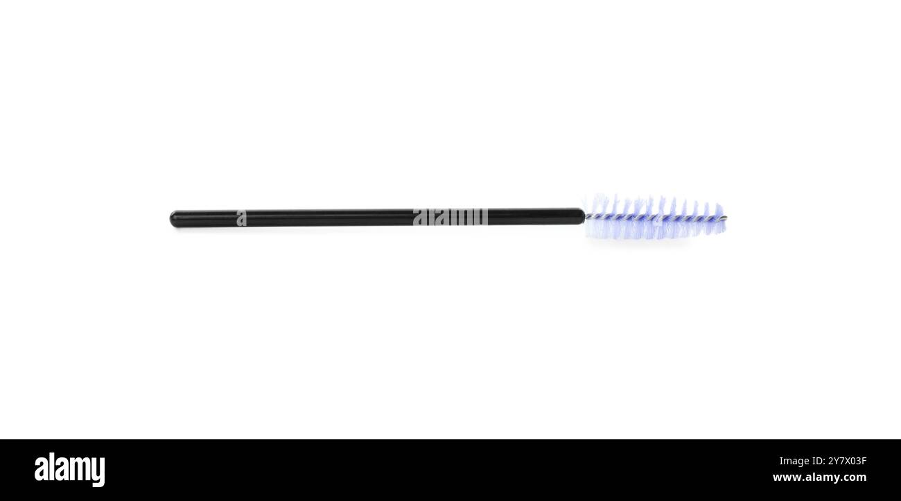 Disposable makeup brush isolated on white, top view Stock Photo