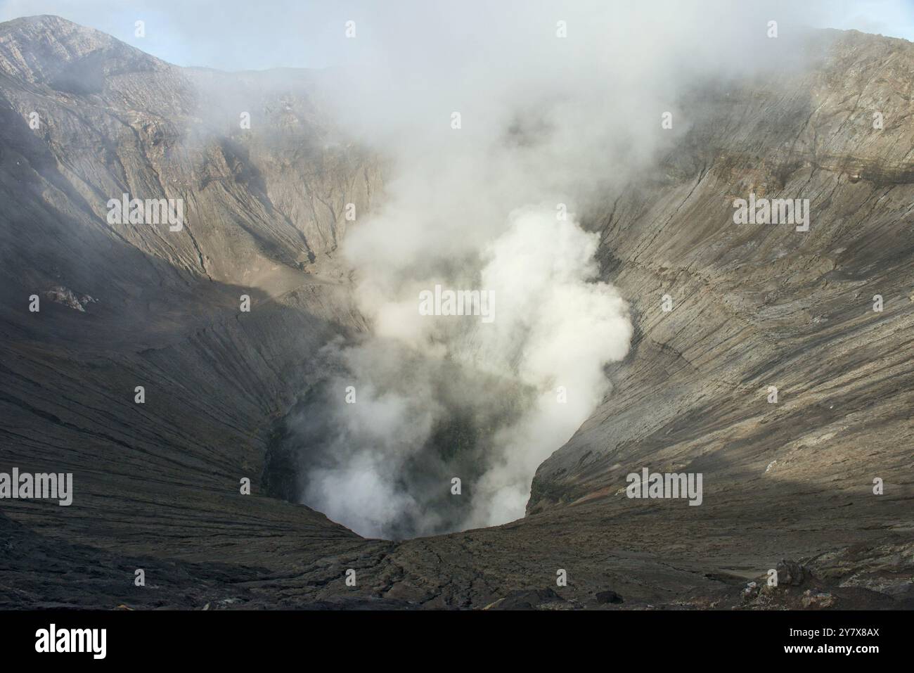 The smoking crater of Mount Bromo, East Java, Indonesia Stock Photo - Alamy
