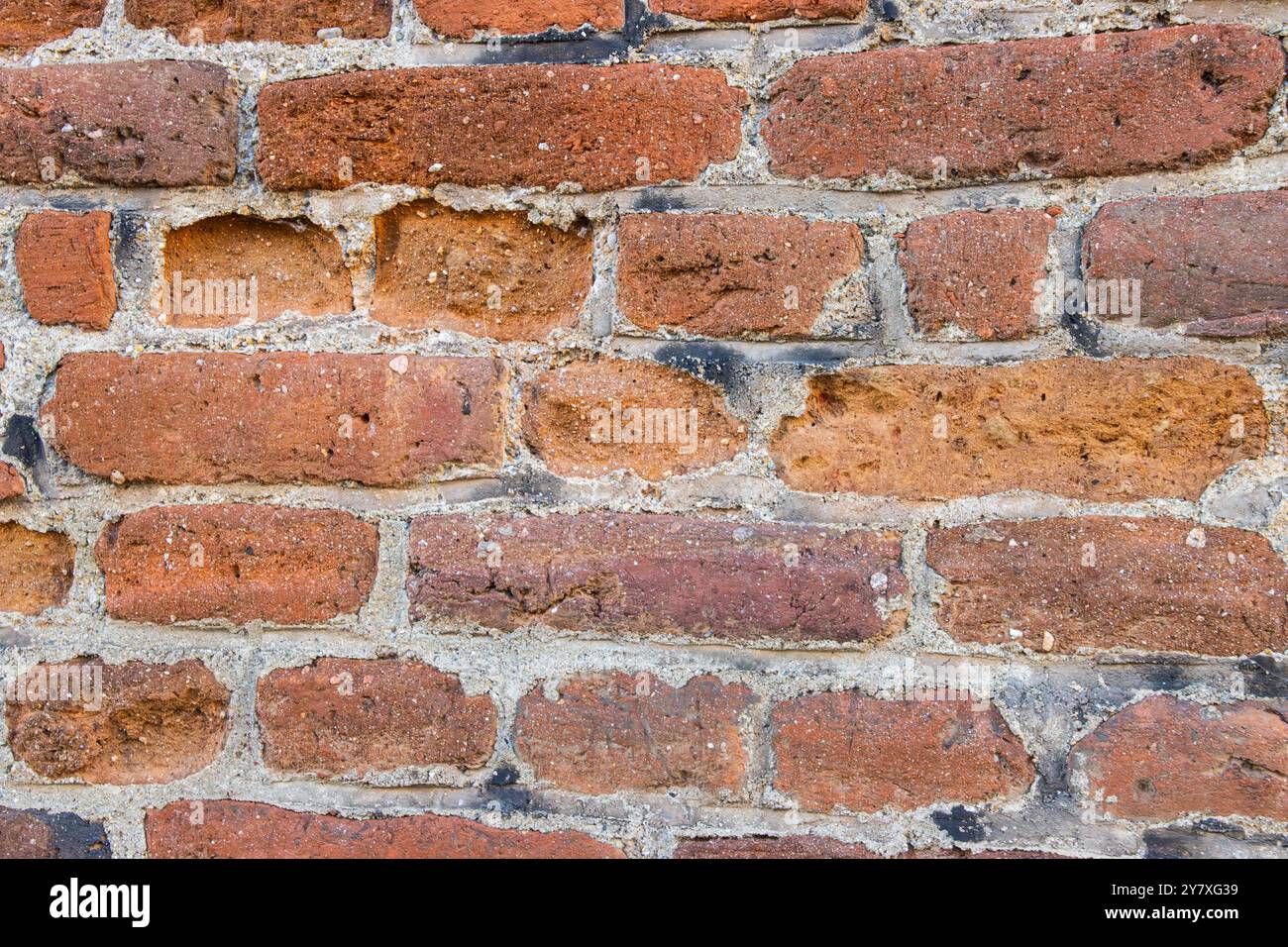 Aged brick wall background. Old brick wall texture Stock Photo