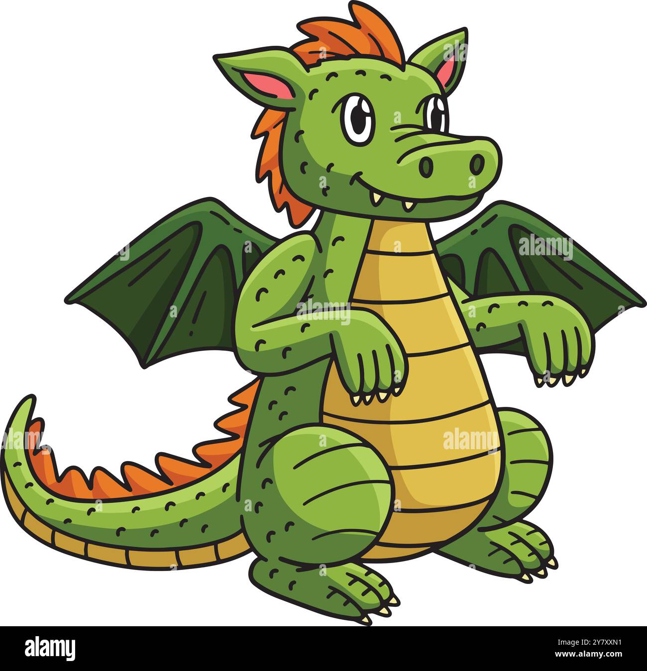 Standing Dragon Cartoon Colored Clipart Stock Vector Image & Art - Alamy