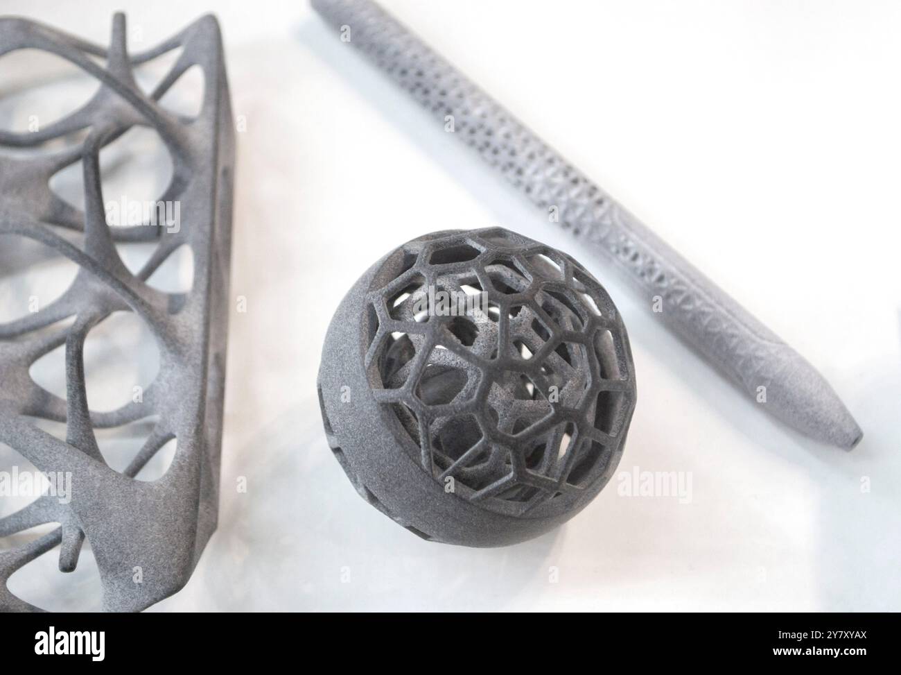 Object printed on a 3D printer from molten plastic powder. Model ...