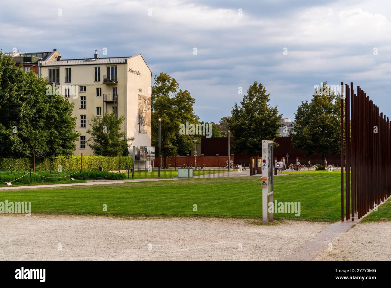 Berlin Germany 2024: The Berlin Wall Memorial on Bernauer Strasse offers numerous relics and information on history. Stock Photo