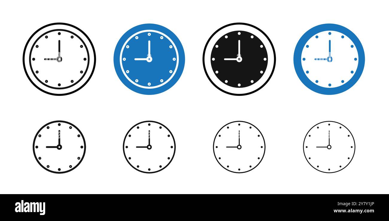 Nine oclock 9 Stock Vector Images - Alamy