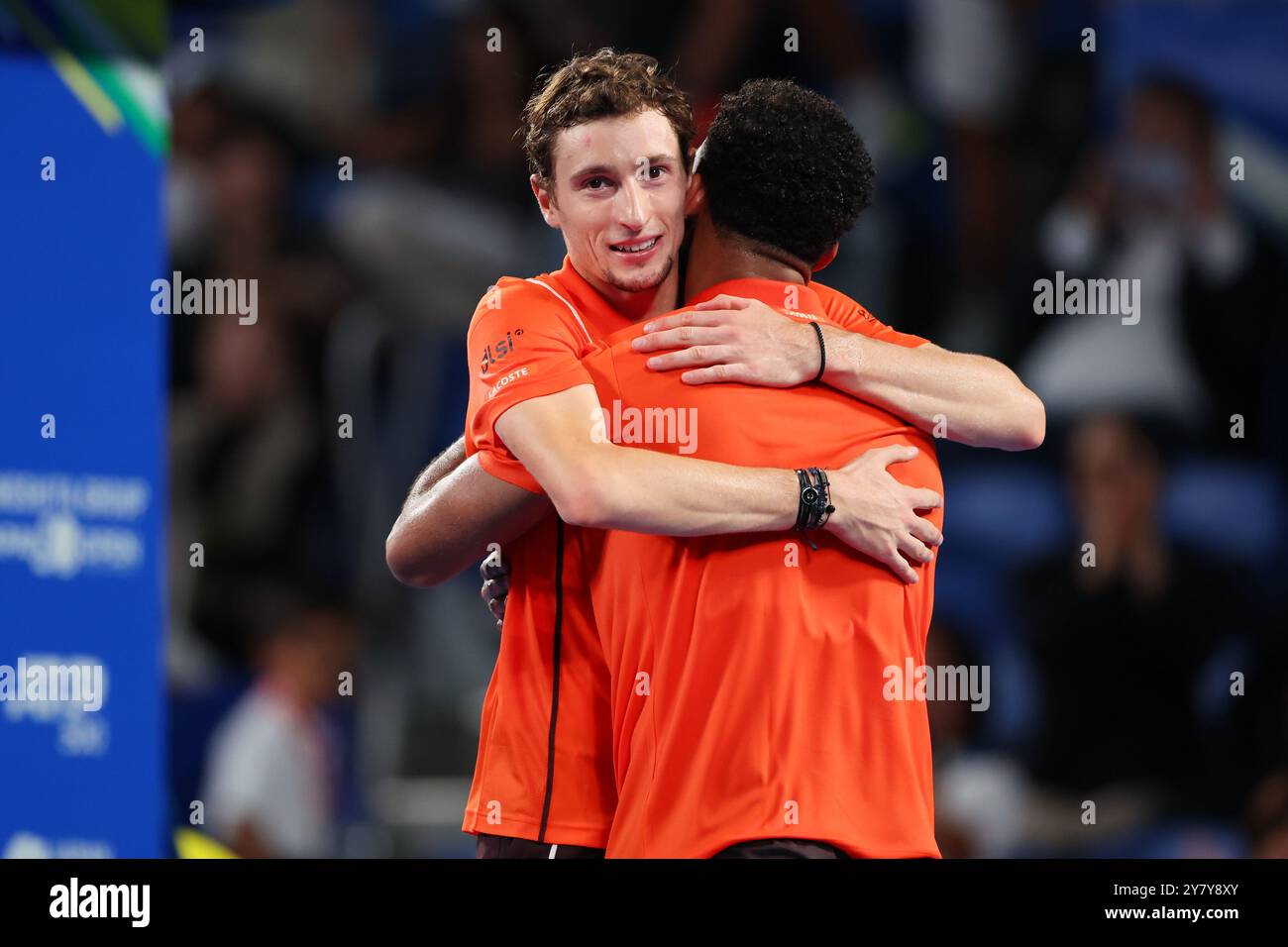 Tokyo, Japan. 1st Oct, 2024. (L to R) Ugo Humbert (FRA), Arthur Fils (FRA) Tennis : Kinoshita Group Japan Open Tennis Championships 2024 Men's Singles Final at Ariake Coliseum in Tokyo, Japan . Credit: Naoki Morita/AFLO SPORT/Alamy Live News Stock Photo