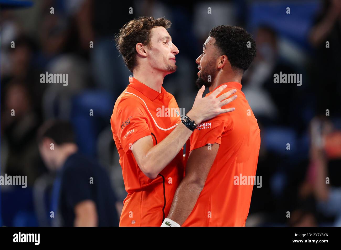 Tokyo, Japan. 1st Oct, 2024. (L to R) Ugo Humbert (FRA), Arthur Fils (FRA) Tennis : Kinoshita Group Japan Open Tennis Championships 2024 Men's Singles Final at Ariake Coliseum in Tokyo, Japan . Credit: Naoki Morita/AFLO SPORT/Alamy Live News Stock Photo