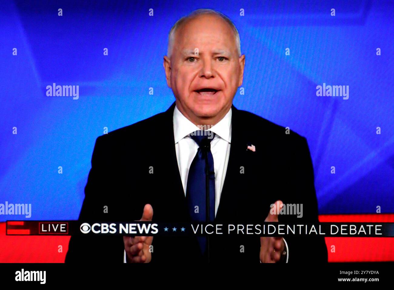 CBS hosts Vice Presidential debate between Republican nominee Senator