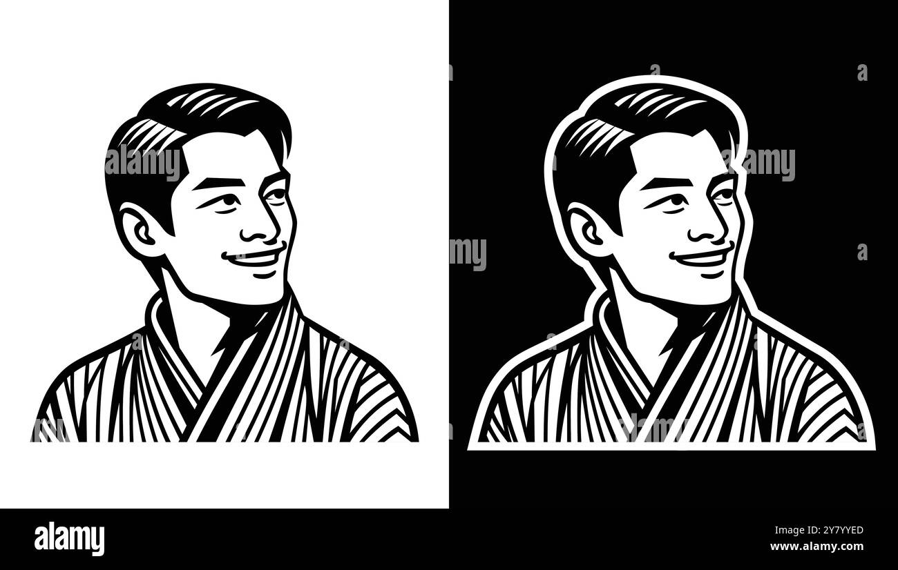 Asian guy profile Black and White Stock Photos & Images - Alamy