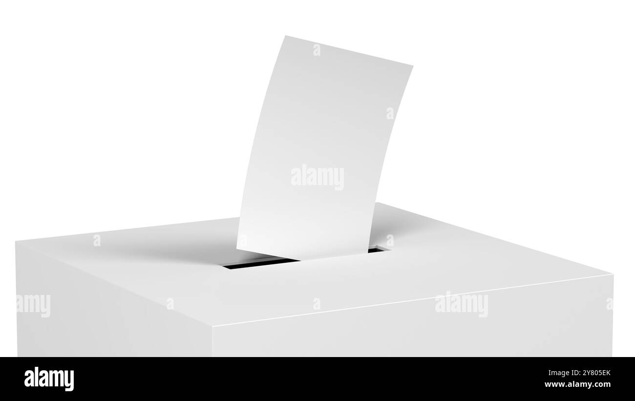 Ballot box isolated on white background. Blank. 3d illustration Stock ...
