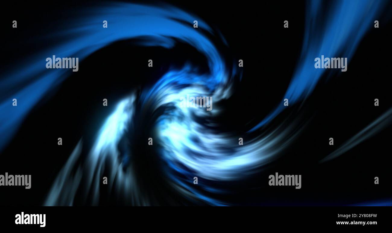 Image of glowing light trails moving over black background Stock Photo ...