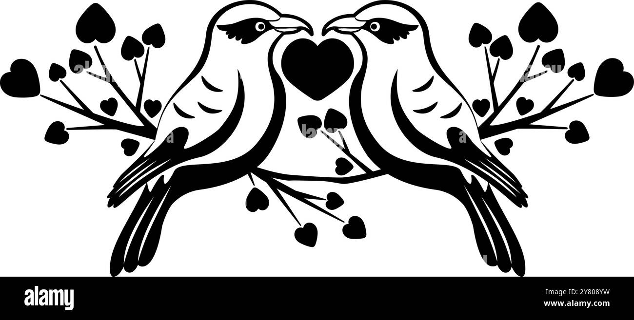 Tree with birds abstract Cut Out Stock Images \u0026 Pictures - Page 3 - Alamy, image size:1300x657