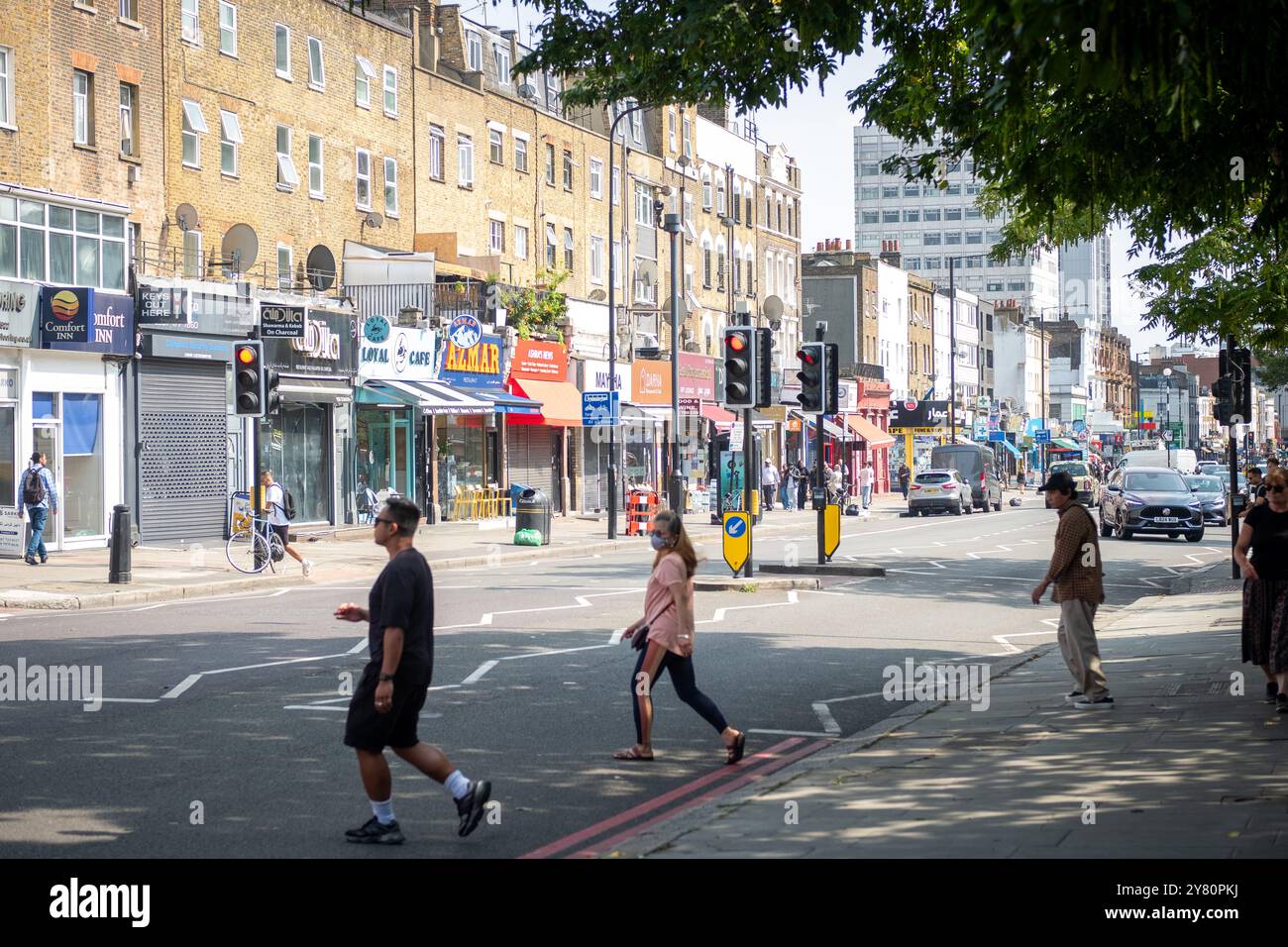 LONDON- AUGUST 26, 2024: Street scene on Edgware Road in Paddington W2 ...