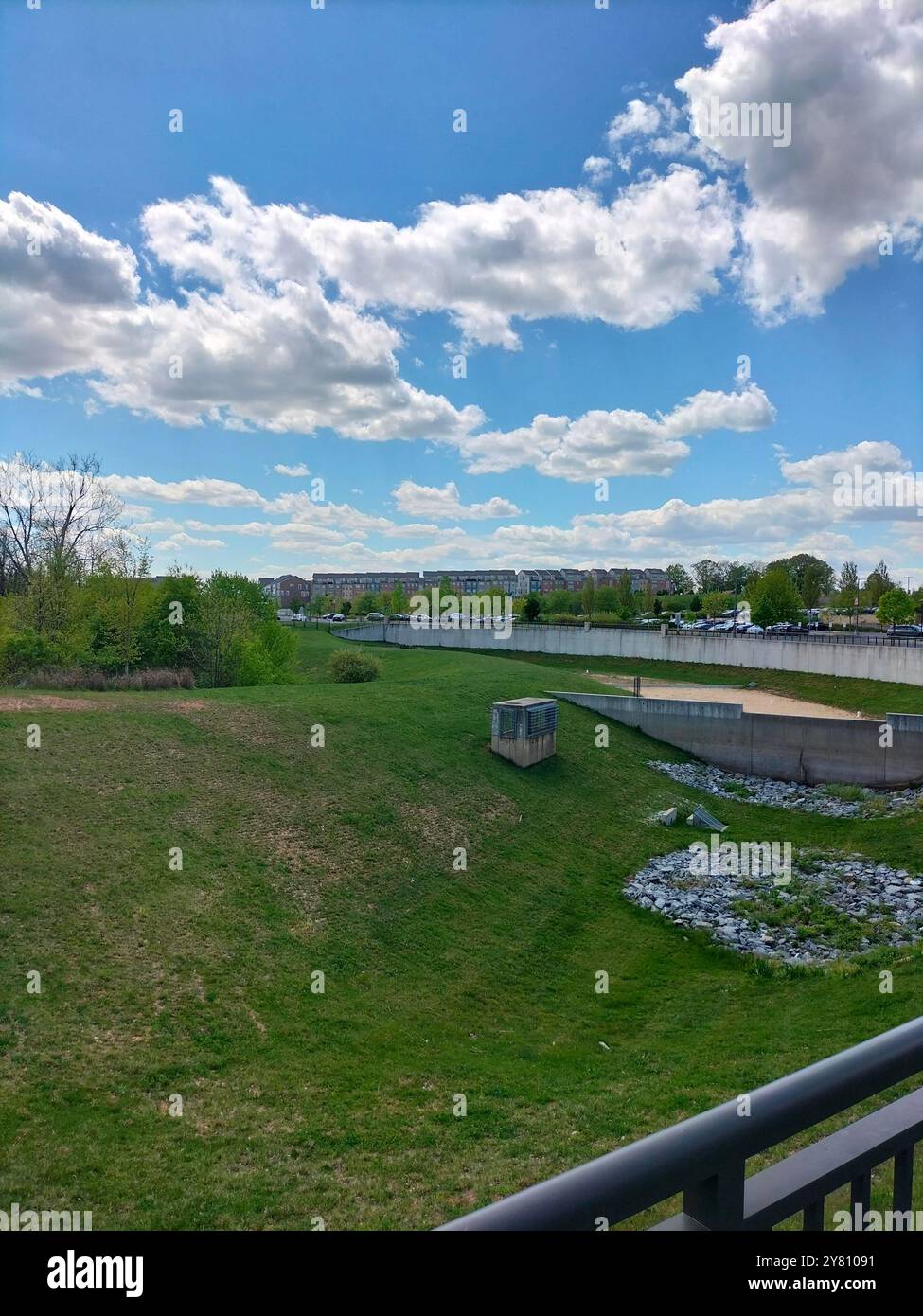 Blending Nature’s Beauty with Historic Wooden Houses in a park in Maryland - Smartphone Captured Stock Image