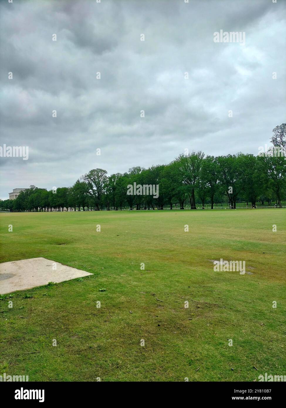 Exploring the Beauty and Historical Landmarks of Washington DC's National Park - Smartphone Captured Stock Image