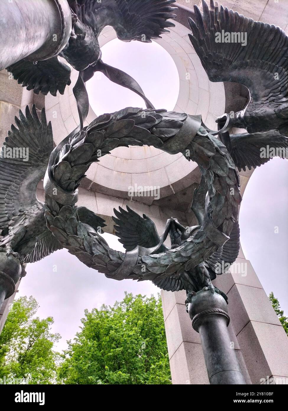 Exploring the Beauty and Historical Landmarks of Washington DC's National Park - Smartphone Captured Stock Image