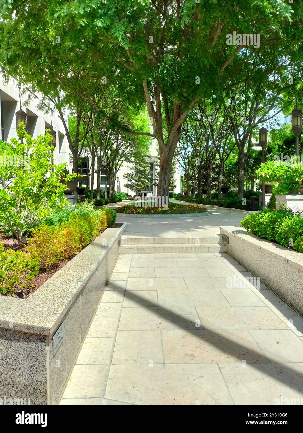 Capturing the Architectural Beauty of Downtown Bethesda, MD on a Perfect Sunny Day - Smartphone Captured Stock Image