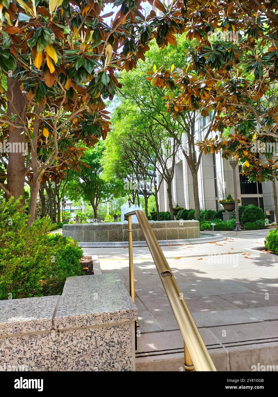 Capturing the Architectural Beauty of Downtown Bethesda, MD on a Perfect Sunny Day - Smartphone Captured Stock Image