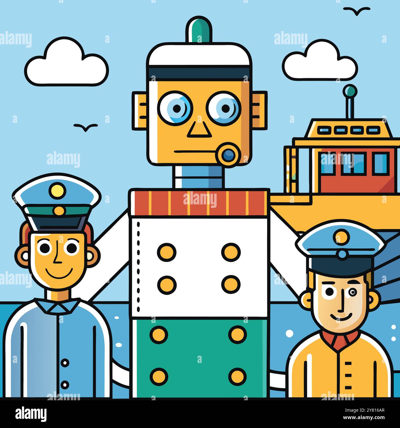 Ai in logistics illustration Stock Vector Images - Alamy