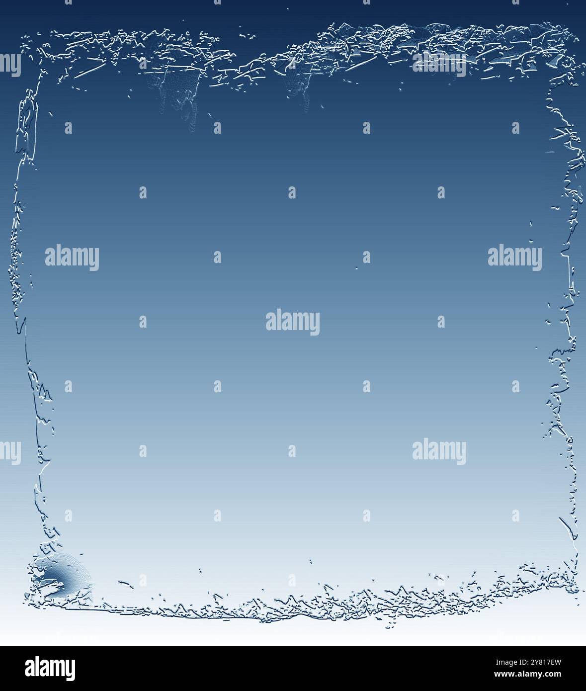 Winter blue background in the form of a rough frame Stock Photo - Alamy