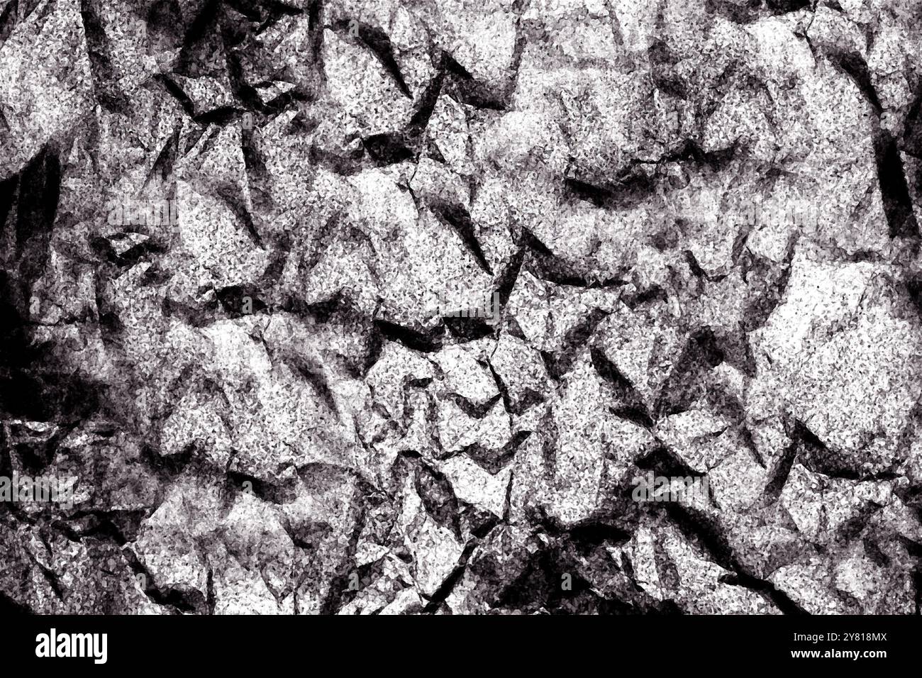 Abstract grey surface with uneven sharp angular rough surface Stock Photo