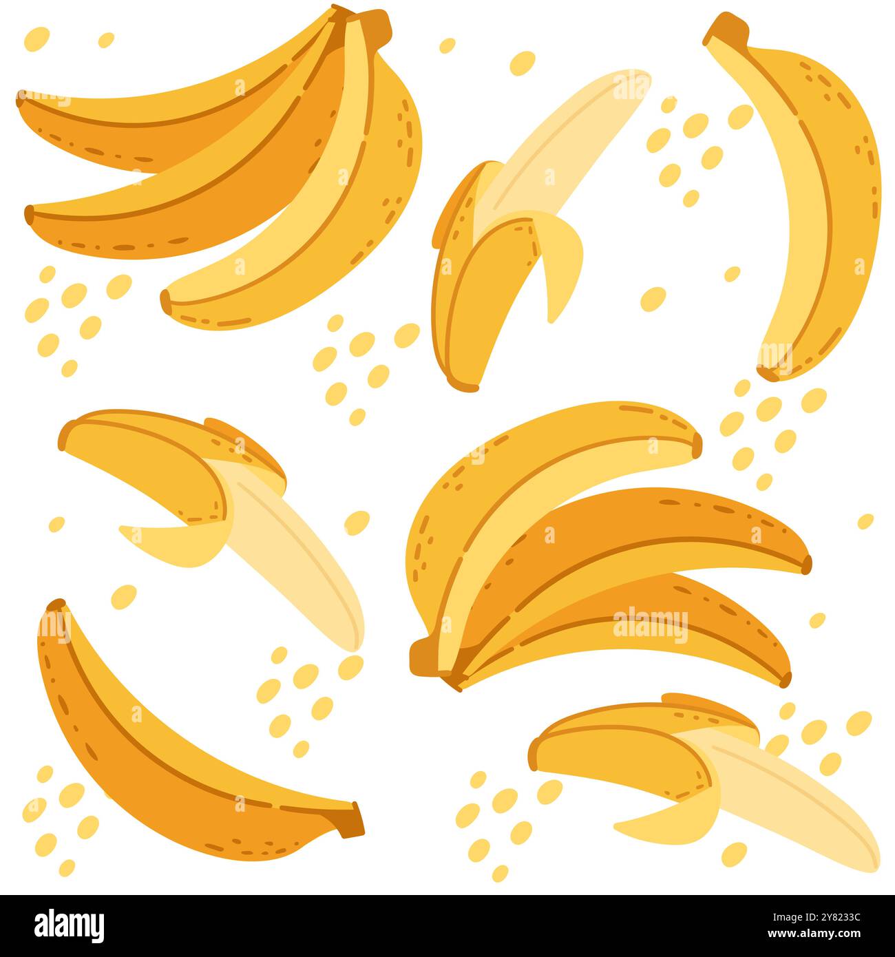 Tropical fruits bananas banana cluster Stock Vector Images - Alamy