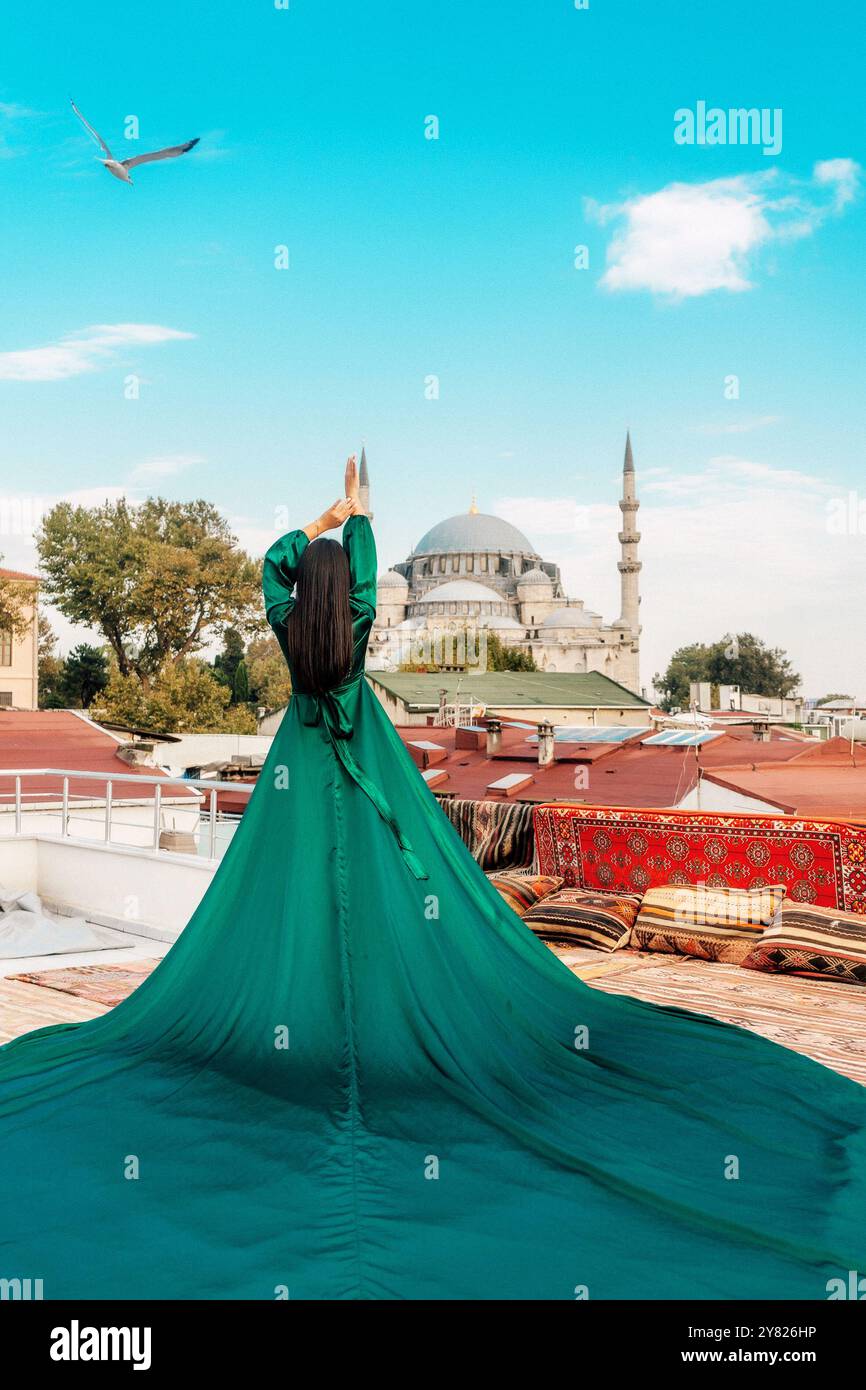 elegant emerald green bridesmaid dresses Emerald Green Bridesmaid Dress - Multiway Wedding Guest Dress Mermaid main image 1