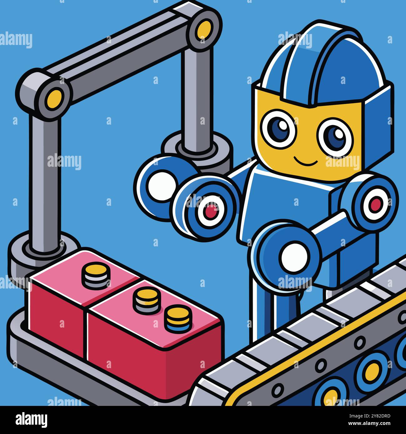 Red eyes robot Stock Vector Images - Alamy