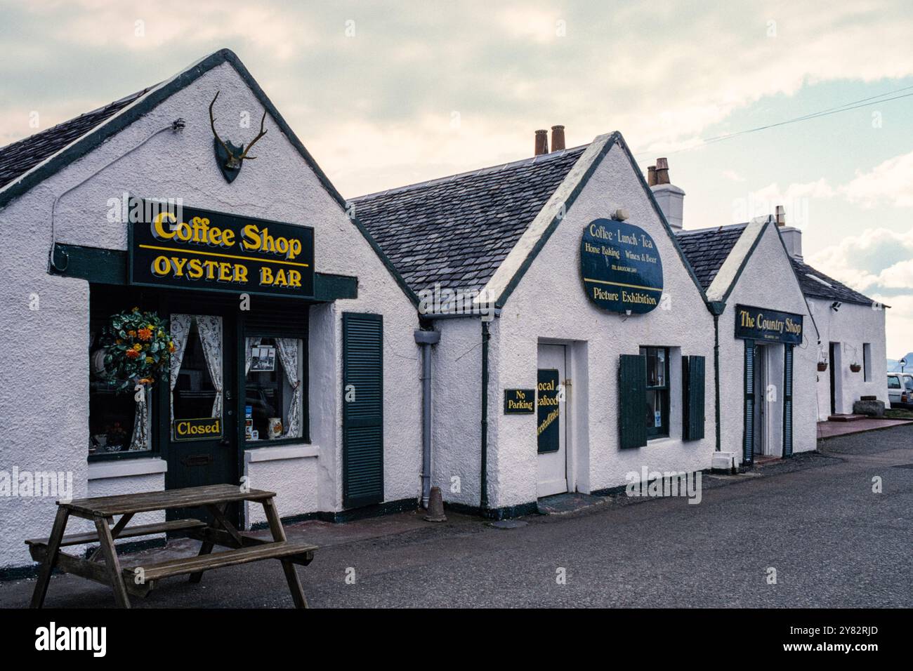 Ellenabeich, a former slate-mining village on the Isle of Seil, West Scotland, UK, photographed in 1996 Stock Photo