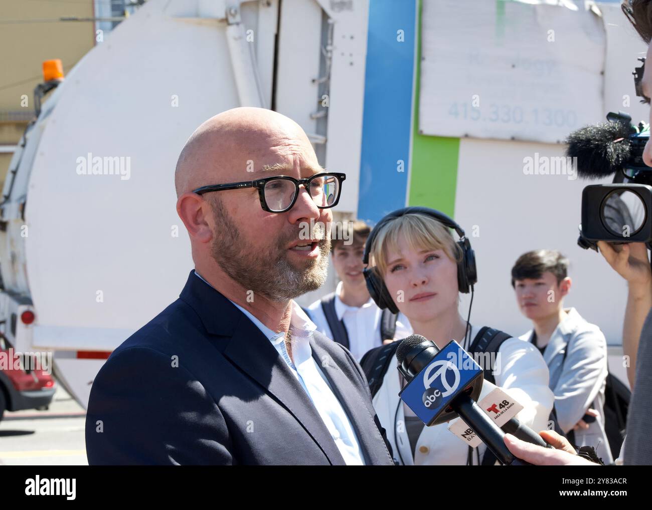 San Francisco, CA - Sept 13, 2024: Supervisor Rafael Mandelman speaking ...